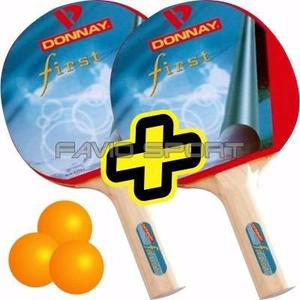Set Ping Pong Donnay - 2 Paletas + 3 Pelotas - Línea Fun