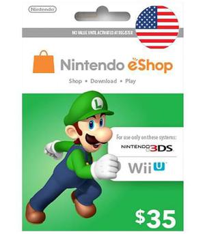 Tarjeta Nintendo Eshop 35 Dolares Usa 3ds Wii U Switch 4gami