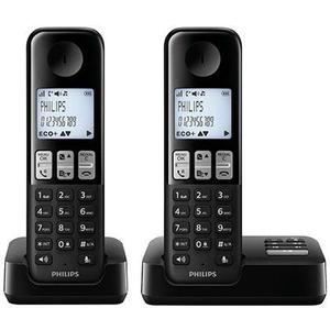Teléfono Inalámbrico Duo Contestador Philips D2352b/77 Pce