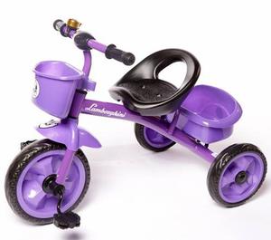 Triciclo Infantil Basico Con Doble Canasto Y Timbre t