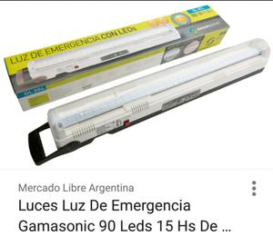VENDO LUZ DE EMERGENCIA GAMASONIC DE 90 LED Y 15 HS