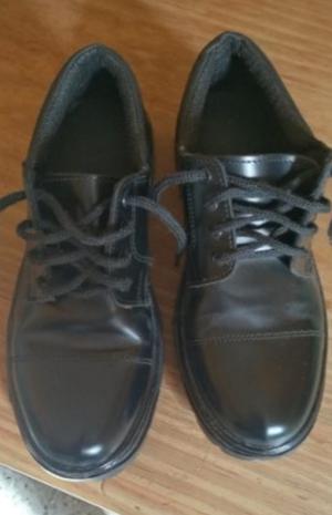 Zapatos De Trabajo Suela Febo P/acero Cuero Negro