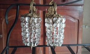 Apliques bronce y cristal