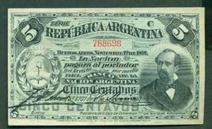 Billeteargentina 5 Centavos B# Areco-marin Au