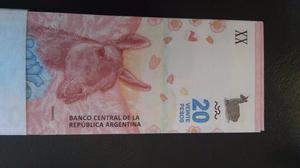 Fajo Billetes 20 Pesos Nuevo Diseño Guanaco