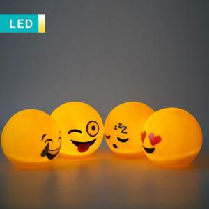 Lampara Velador Emoji Grande 15 Cm Luz Led Caritas Emoticon