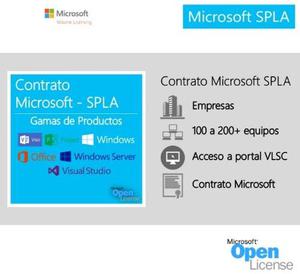 Licencia Con Contrato Spla De Microsoft (consultar Precio)