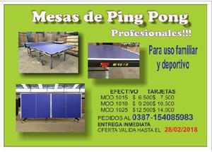 MESAS de PING PONG Profesionales (NUEVAS)