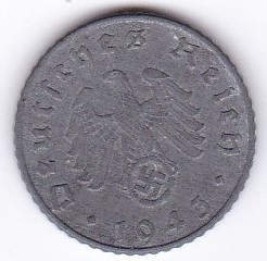 Moneda -alemania Reich  Esvastica -5pf -subasta -tesoros