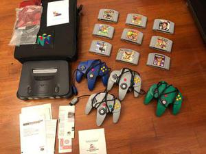 Nintendo 64 Con Juegos Y 4 Controles Impecables
