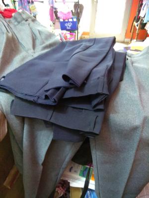 Pantalones colegial azul y gris