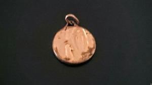 Medalla Art Nouveau En Oro Fix De La Virgen De Lourdes