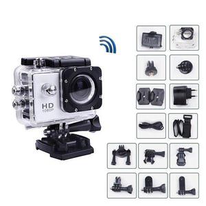 Cámara Deportiva Tipo Gopro Hd 1080 Sumergible Accesorios