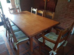 Mesa Comedor De Cedro y 8 Sillas Super Oferta !!!!!!