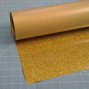Siser Glitter Oro 20 -inchx 3 'iron On Heat Transferencia Vi