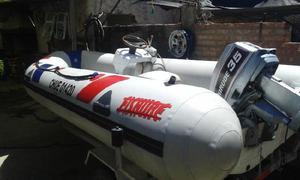 vendo semirrigido fishure 2010 con motor evinrude 35 hp 2t