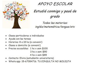 APOYO ESCOLAR. Clases particulares