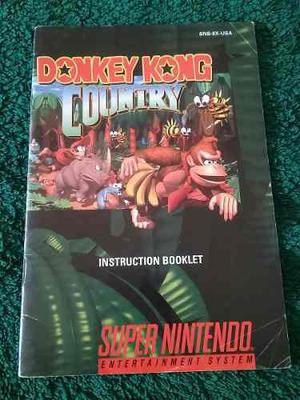 Donkey Kong Country Snes Super Nintendo Solo Manual Hay Mas!