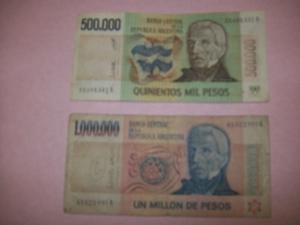 Lotes de 8 billetes argentinos