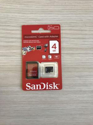 Memoria Sandisk 4 GB con adaptador
