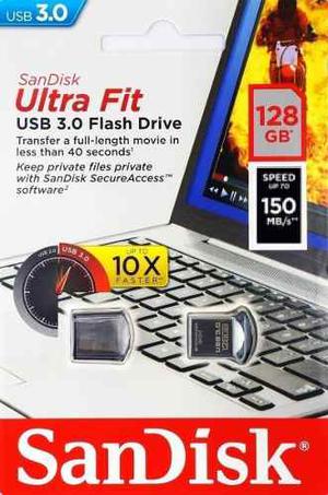 Sandisk Ultra Fit 128gb Usb 3.0 De 150mb Garantia Blister