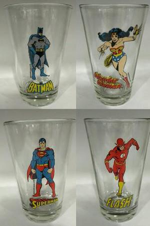 Vasos Vidrio Estilo Pepsi Dc Superman Batman Super Amigos