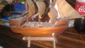 adorno antiguo, barco de madera