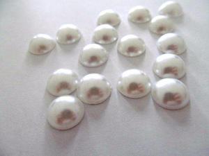 100 Medias Perlas Blancas 10mm Candybar Para Pegar