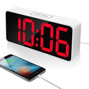 9-inch Grande Led Digital Alarma De Reloj Con Usb Puerto Par