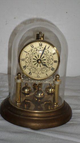Antiguo Reloj Hermle Quartz Germany Pila Cupula Vidrio Func
