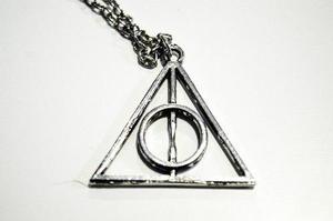Collar Harry Potter Reliquias D La Muerte Souvenir Oro/plata