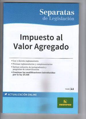 Impuesto Al Valor Agregado. Separatas De Legislación 4.6