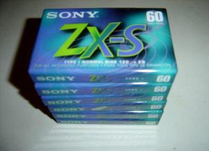 Lote De 6 Cassettes Vírgenes De Audio Sony 60 Cerrados