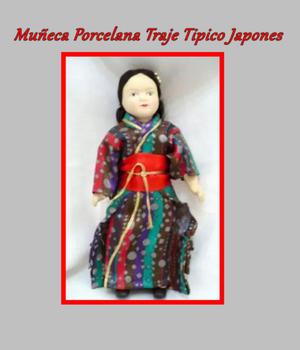 Muñeca Porcelana Traje Tipico Japones