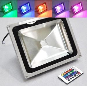 Reflector Led Multicolor Rgb 50w Control Remoto Tecno Cooler