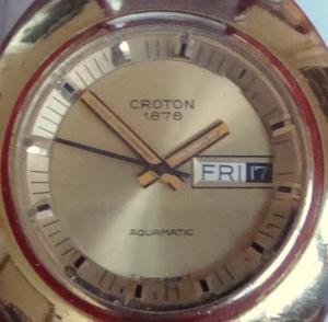 Reloj Automatico Croton 1878 Aquamatic De Los 1960 18k Gep