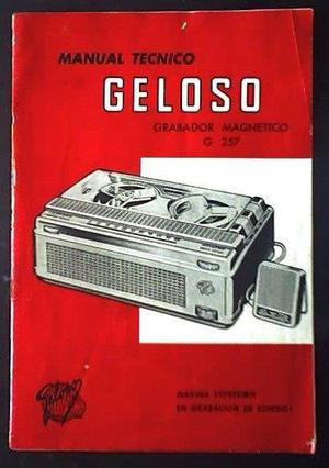 manual tecnico de grabador geloso g 257 -- AUDIOMAX