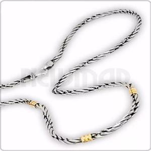 Cadenas De Plata 925 Y Oro 18 Kilates - Soga H3 Mujer Hombre