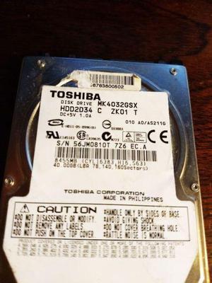 DISCO RIGIDO SATA 2.5 TOSHIBA 40 GB