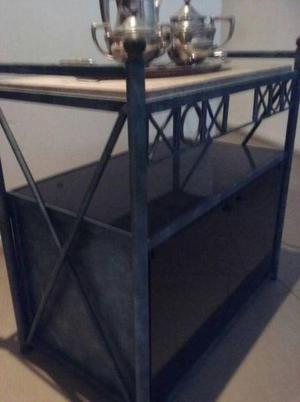 MESA PARA TV O MESITA BAR CON MARMOL