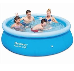 Pileta Redonda Bestway 244 X 66 Cm Aro Inflable De Lona Ofer