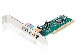 Placa de sonido pci con drivers, en caja, con garantia, es