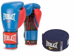 Guantes Boxeo Everlast Powerlock + Vendas Flexcool