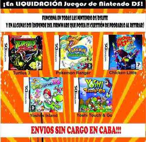 Juego Ds Yoshi Touch Island Chicken Tortugas Ninja 3 Pokemon