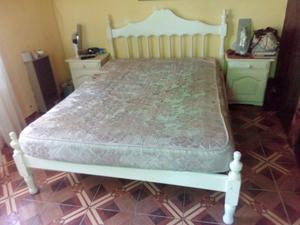 Juego dormitorio algarrobo cama