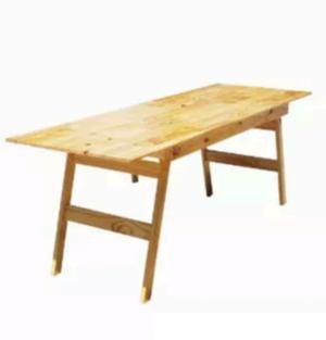 Mesa de madera patas Plegables ideal quincho o patio