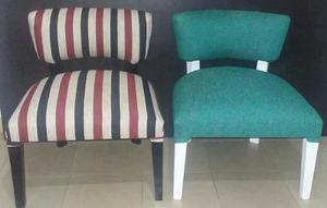 Silla Matera Poltrona Tela Chenille En Madera De Álamo