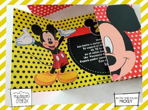 Tarjetas Souvenir Invitación Mickey Disney Evento