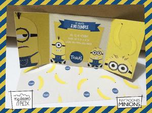 Tarjetas Souvenir Invitación Minions Gru Agnes Cumple