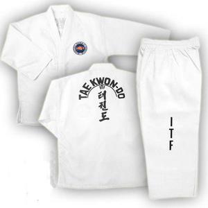 Traje Taekwondo Itf Dobok Shiai Talles 8a9 Acrocel Uniformes